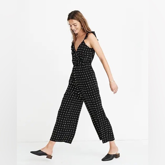 Madewell Ruffle Front Wrap Jumpsuit - Picture 1 of 10